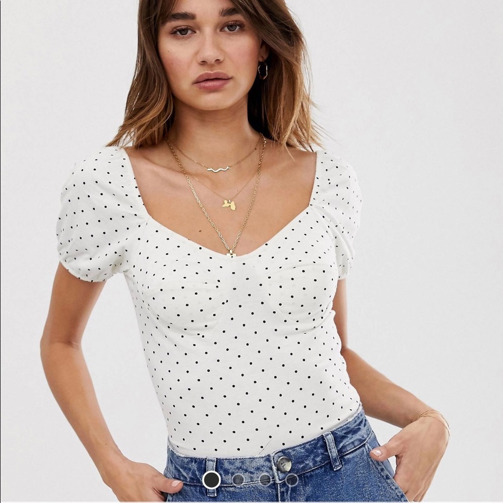 ASOS polka dot top